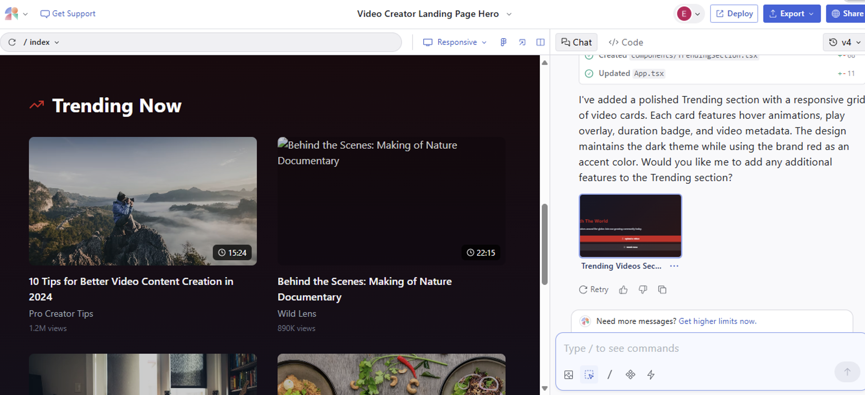 Before adding a new section